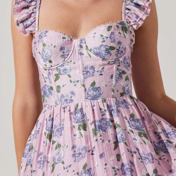 NWT ASTR the Label Wedelia Floral Print Corset Dress Size M - Picture 5 of 16
